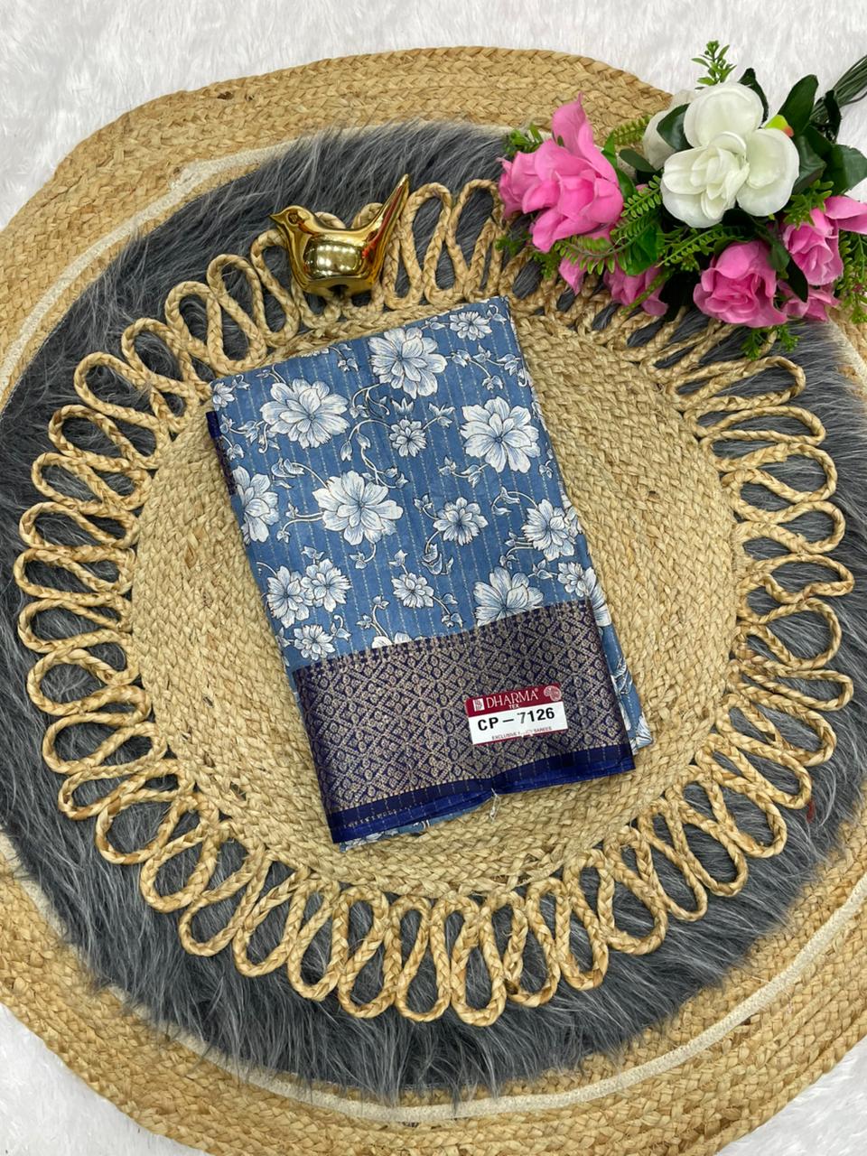 CP-7126 DOLA RIKO SAREE WITH BEAUTIFUL PRINTED SAREE WITH MOST VIRAL DESIGN ONLINE WITH BEAUTIFUL BLOUSE