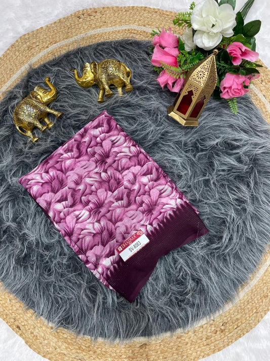 SV-8083 GEORGETTE FABRIC SAREE WITH BEAUTIFUL DESIGN WITH FOIL WORK