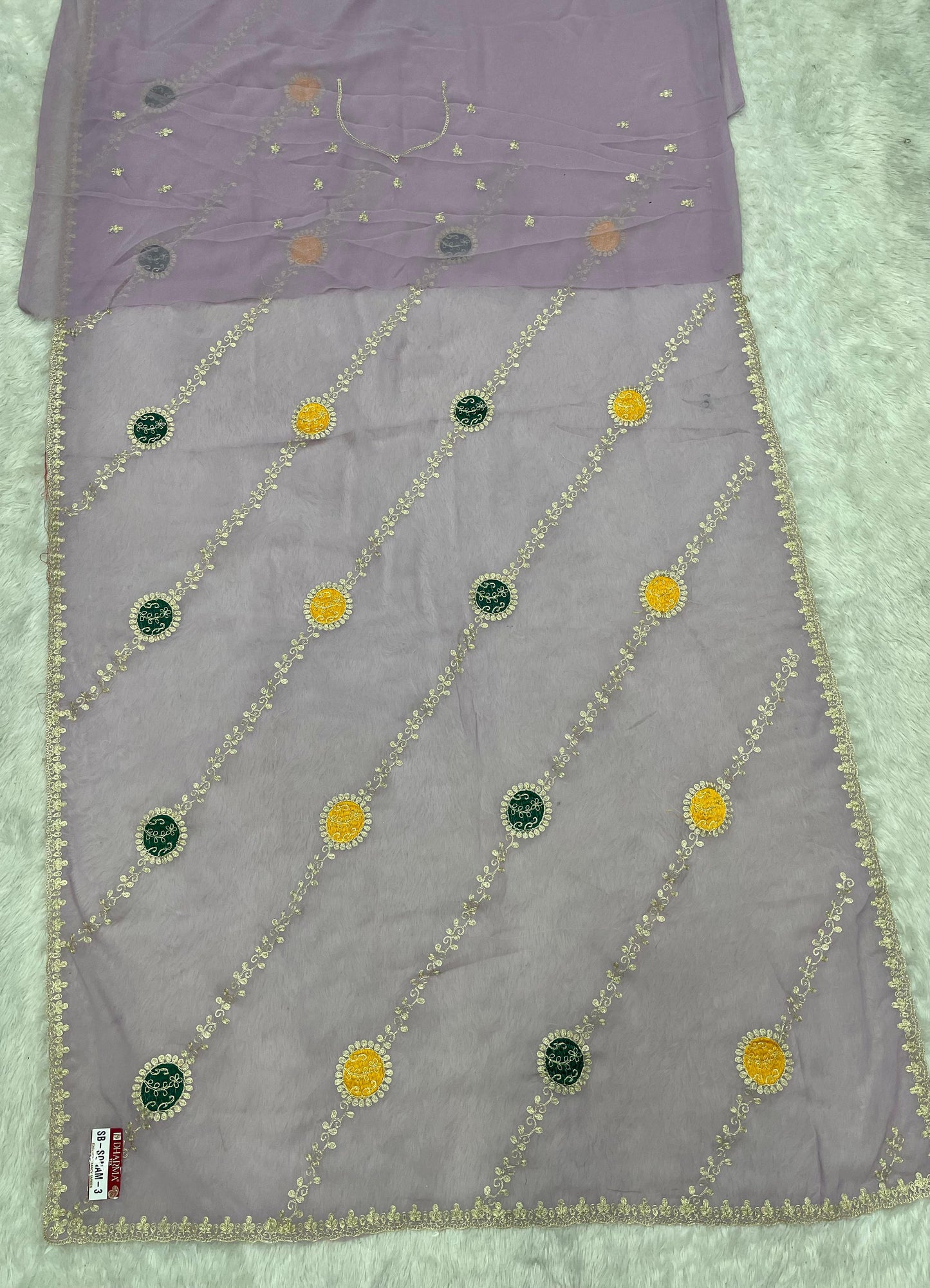 SB-SONAM-3 STAR GEORGETTE SAREE WITH BEAUTIFUL EMBROIDERY WITH THREAD WORK WITH WORK BLOUSE