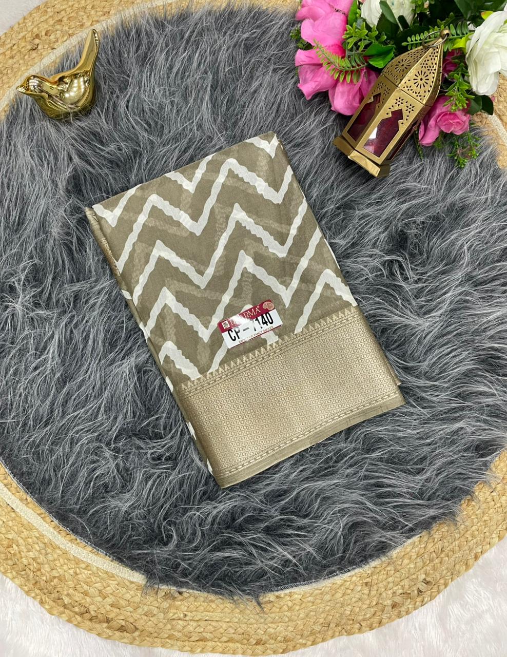 CP-7140 DOLA RIKO SAREE WITH BEAUTFOL DESIGN WITH RICH PALLU DESIGN WITH BLOUSE