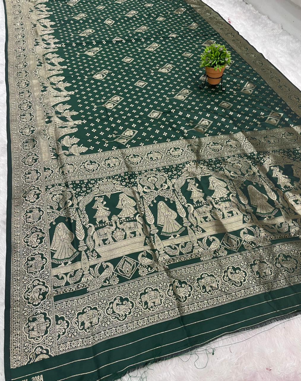 AJ-ANUPUMA SOFT SILK SAREE WITH BEAUTIFUL PALLU DESIGN WITH BARATI DESIGN WITH LOVELY BANARASI JAREE