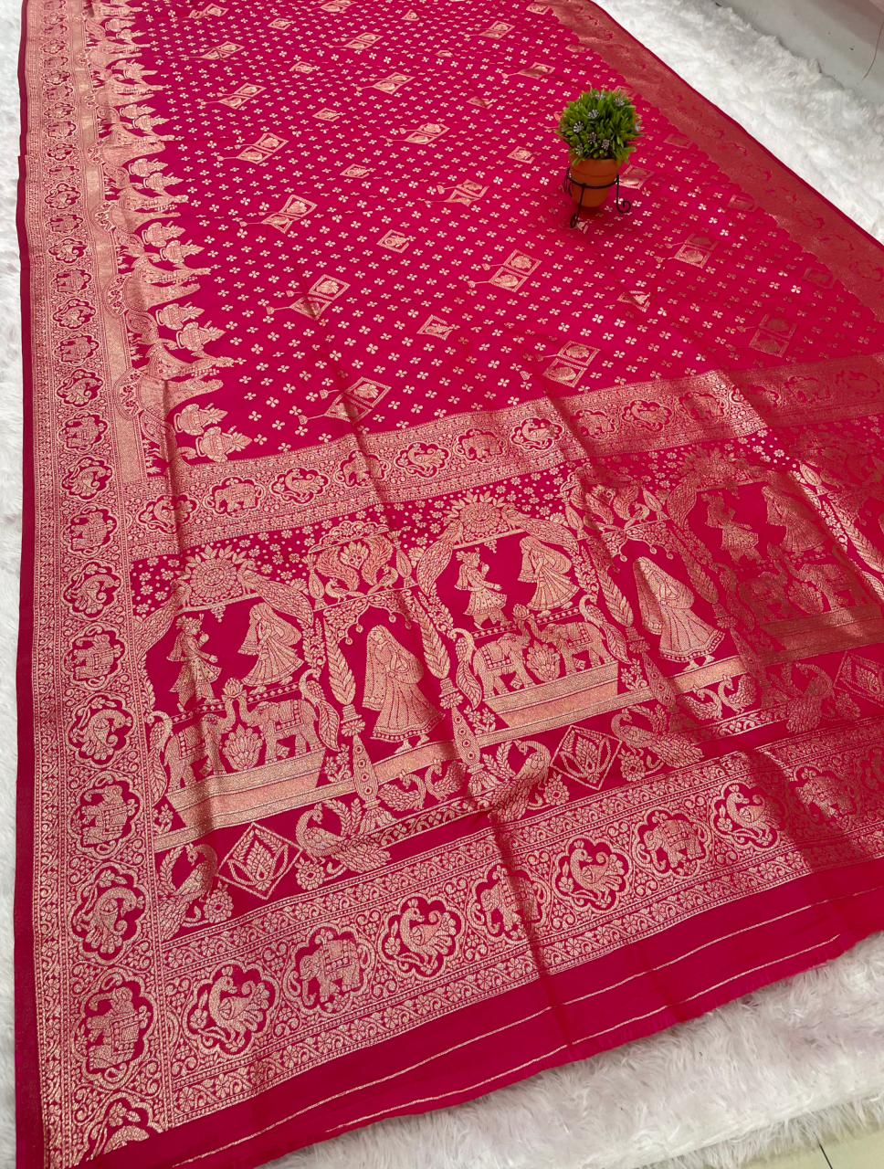 AJ-ANUPUMA SOFT SILK SAREE WITH BEAUTIFUL PALLU DESIGN WITH BARATI DESIGN WITH LOVELY BANARASI JAREE
