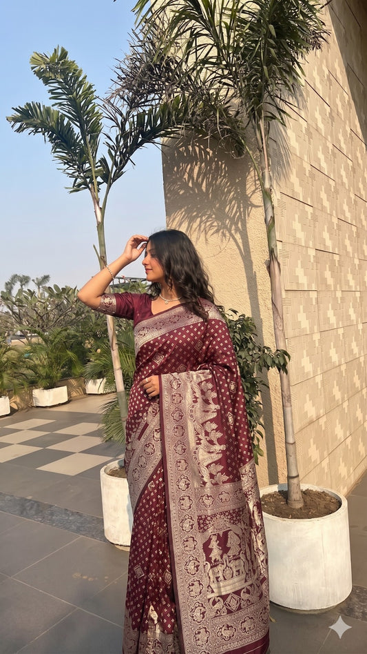 AJ-ANUPUMA SOFT SILK SAREE WITH BEAUTIFUL PALLU DESIGN WITH BARATI DESIGN WITH LOVELY BANARASI JAREE