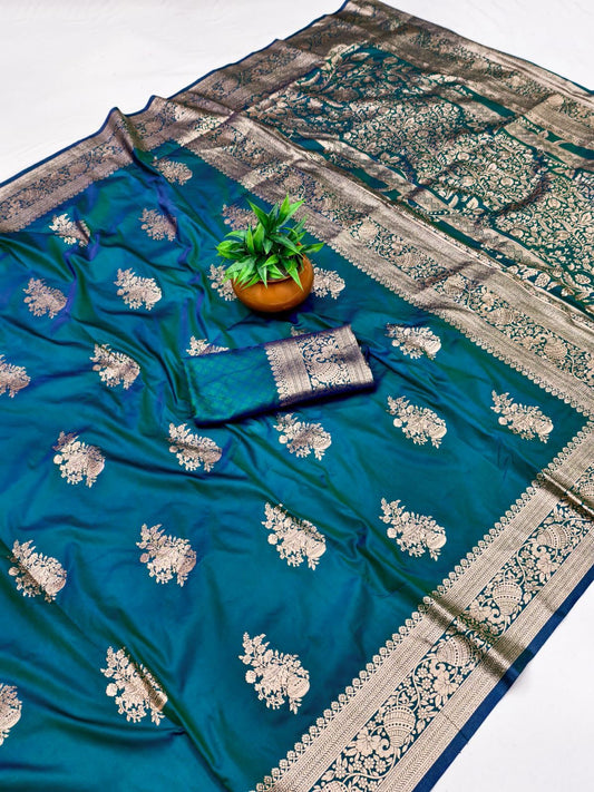 SA-7072  50/600 SOFT SILK SAREE WITH BEAUTIFUL RICH PALLU AND BEAUTIFUL DESIGN BODY WITH MATKA BORDER