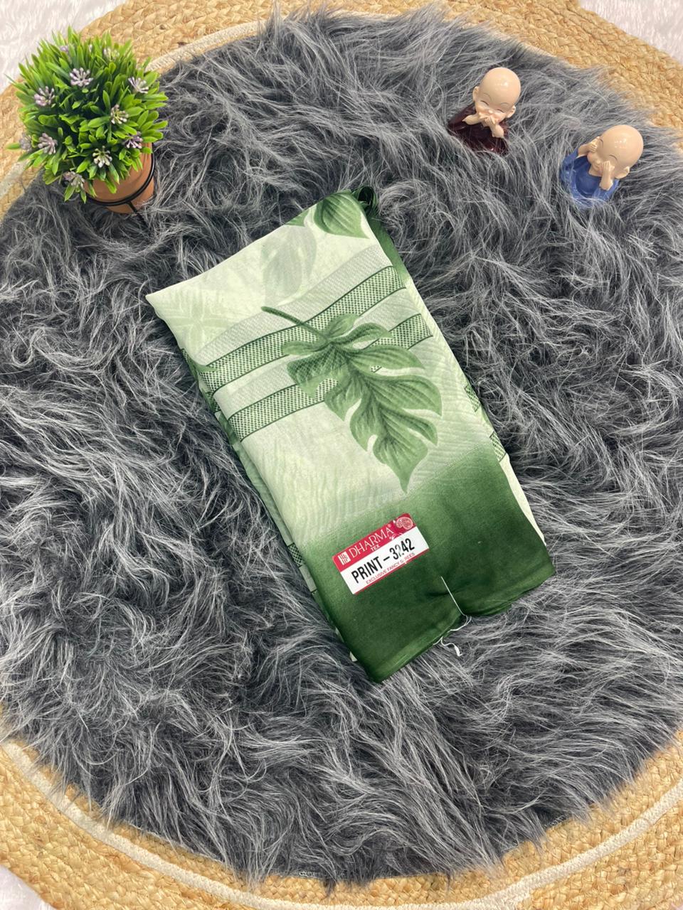 PRINT-3242 CHIFFON FABRIC SAREE WITH BEAUTIFUL FLOWER SAREE WITH SOFT FABRIC WITH BLOUSE