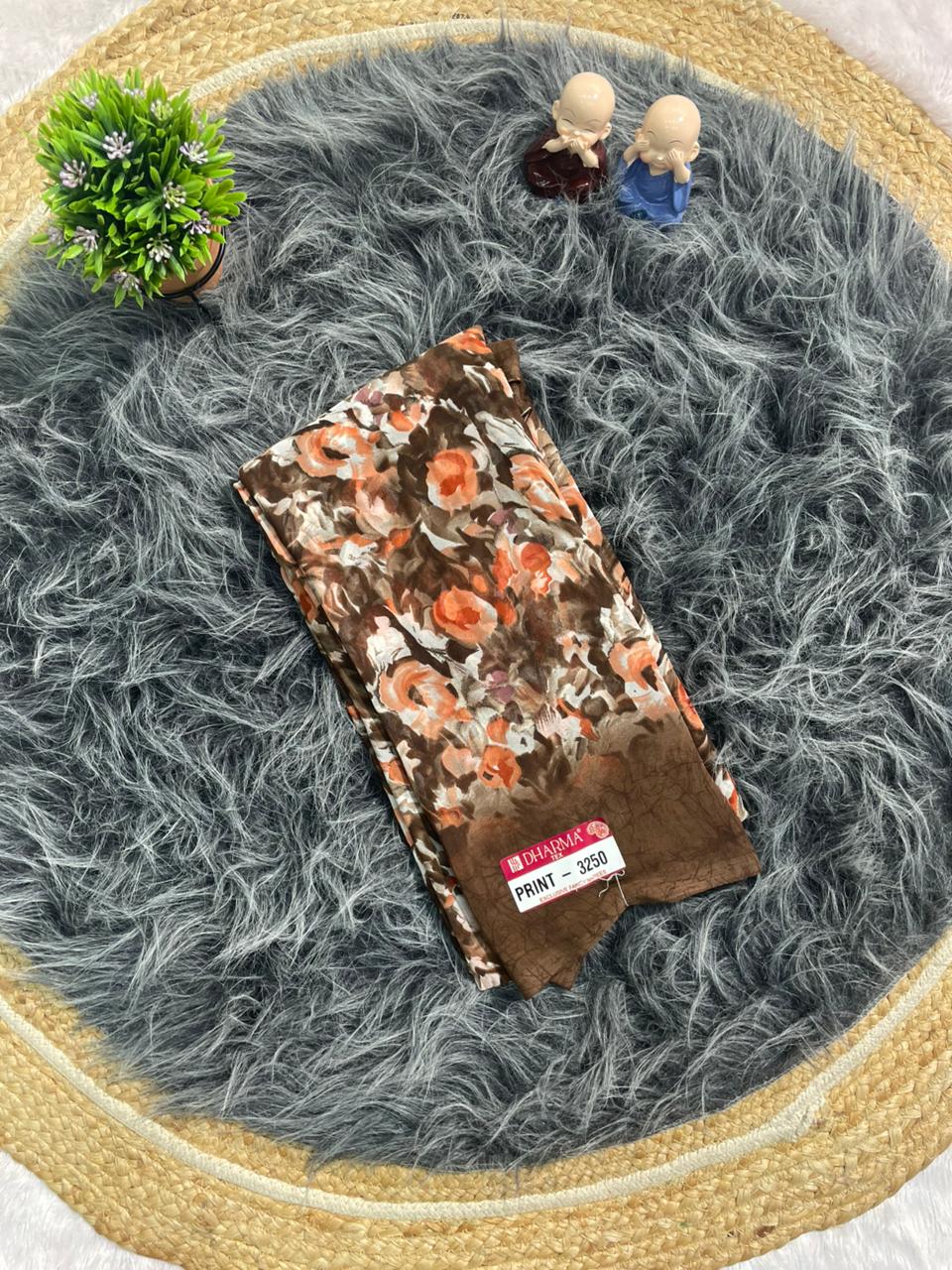 PRINT-3250 RENIYAL FABRIC SAREE WITH BEAUTIFUL FLORAL PRINT WITH SOFT FABRIC