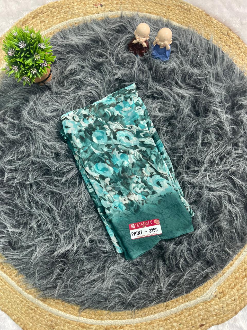PRINT-3250 RENIYAL FABRIC SAREE WITH BEAUTIFUL FLORAL PRINT WITH SOFT FABRIC