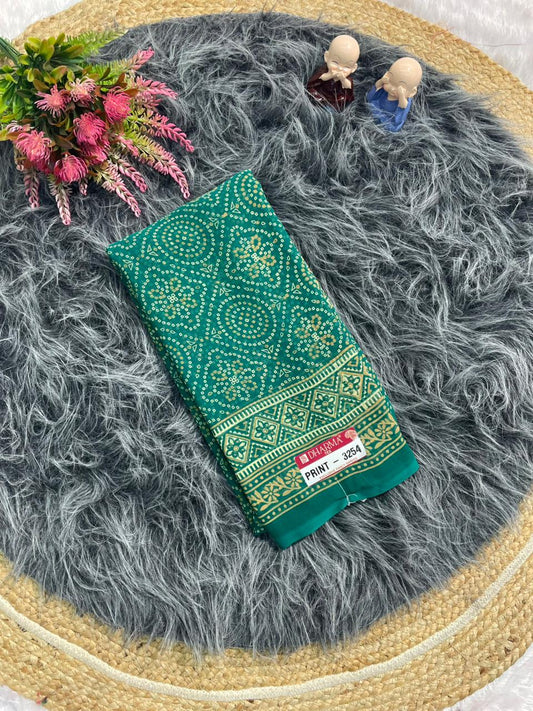 PRINT-3254 RENIYAL FABRIC SAREE WITH BEAUTIFUL FLORAL PRINT WITH SOFT FABRIC