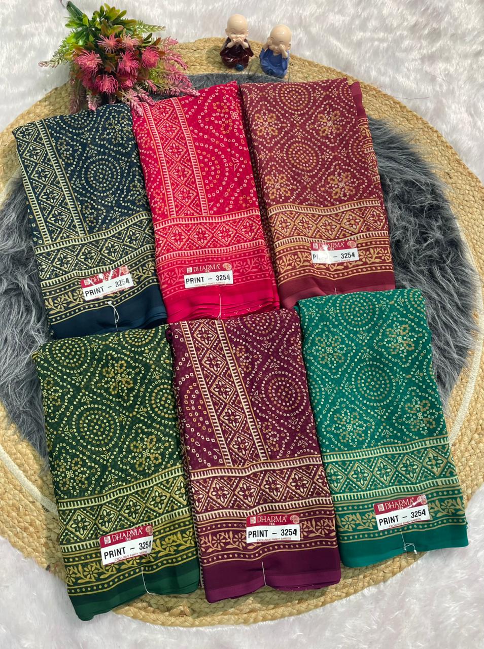 PRINT-3254 RENIYAL FABRIC SAREE WITH BEAUTIFUL FLORAL PRINT WITH SOFT FABRIC
