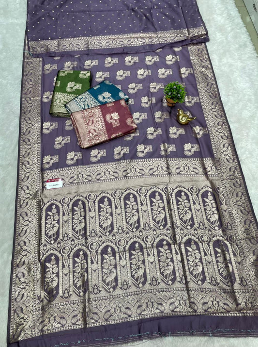 AJ-MARINA KOTA FABRIC SAREEE WITH BEAUTIFUL DESIGN WITH BEAUTIFUL PEACOCK DESIGN ON PALLU WITH ALL OVER ON SAREE WITH BLOUSE