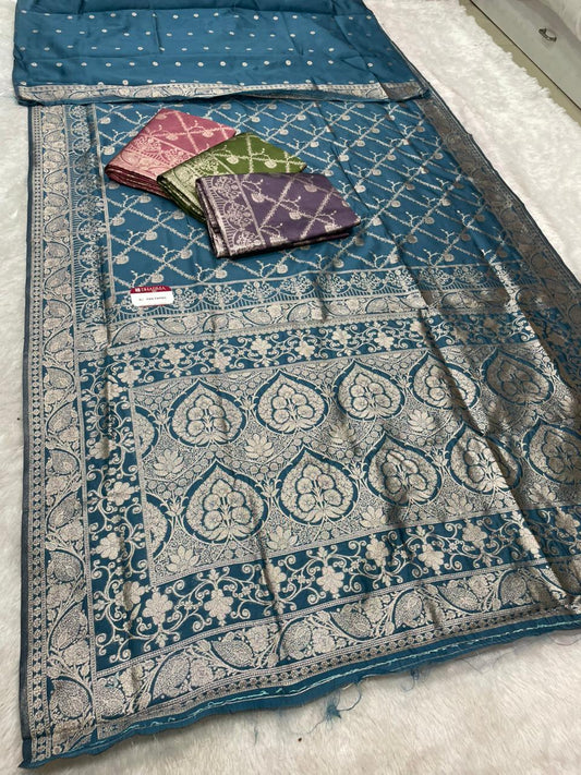AJ-PAN PARAG KOTA SILK FABRIC SAREE WITH BEAUTIFUL PALLU DESIGN WITH BEAUTIFUL BORDER WITH BLOUSE