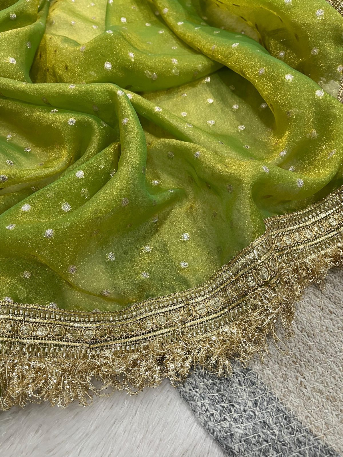 SB-VIRAL-BUTTI NC MOSS FABRIC SAREE WITH  BEAUTIFUL VIRAL SAREE WITH SUPER AND SUPER ELEGANT DESIGN WITH ORIGINAL EMBROIDERY WORK WITH BEAUTIFUL LACE WITH SUPER LUXURIOUS GIRLISH LOOK SAREE