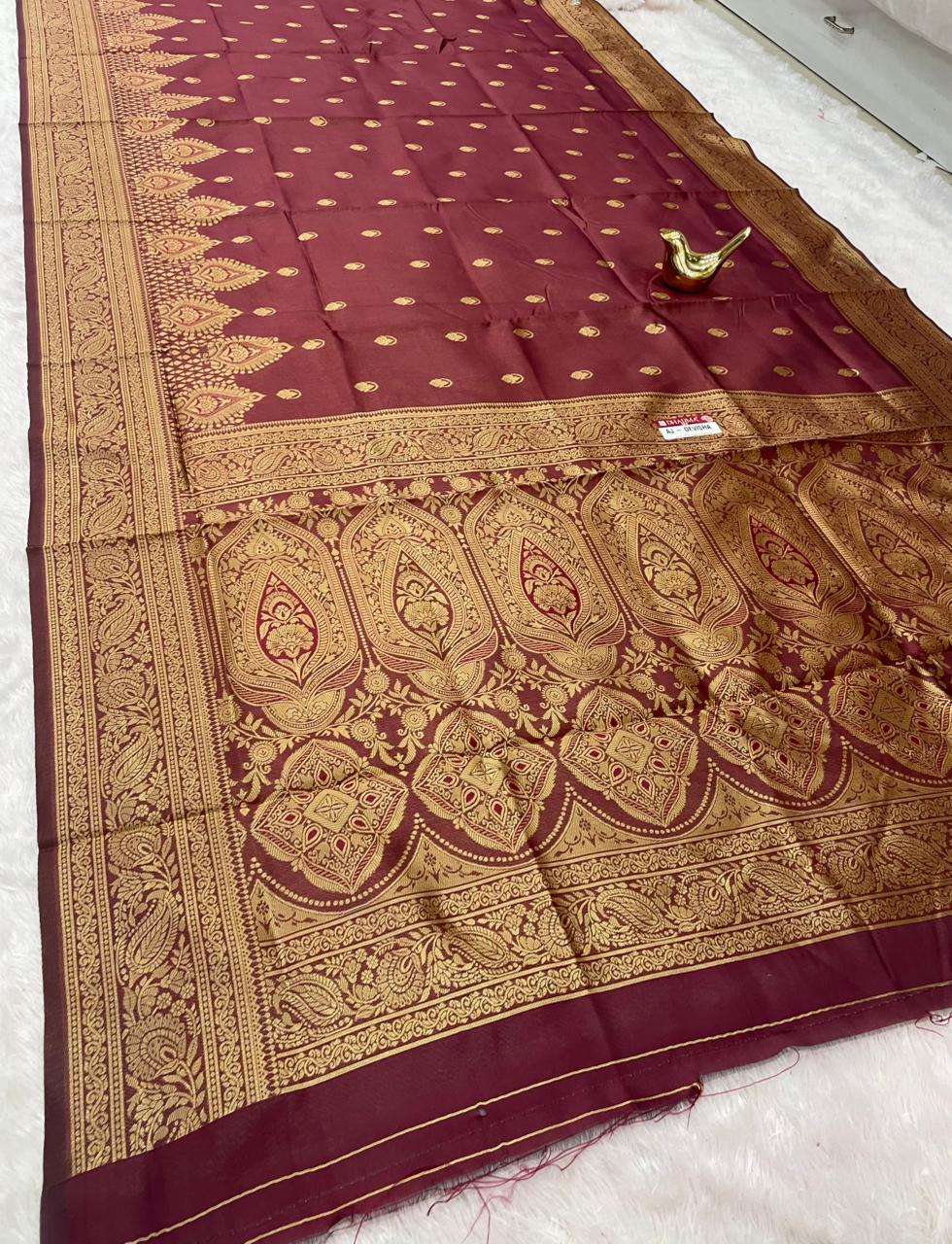 AJ-DEVISHA LITCHI KOTA FABRIC SAREEE WITH RICH PALLU DEISGN WITH BLOUSE