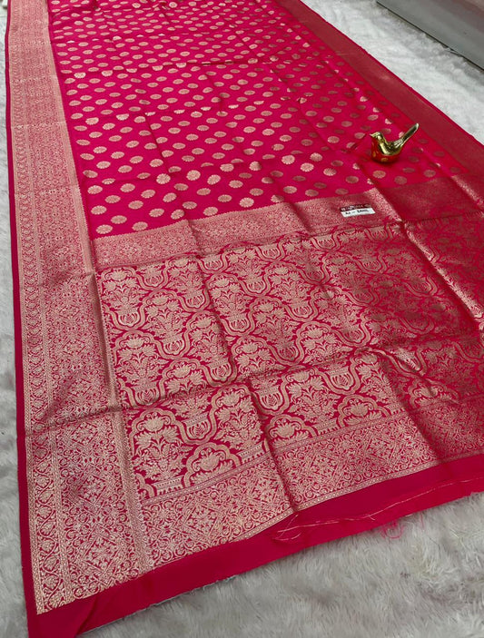 AJ-SAHIL LITCHI KOTA FABRIC SAREEE WITH RICH PALLU DEISGN WITH BANARSHI ZAREE WITH BLOUSE