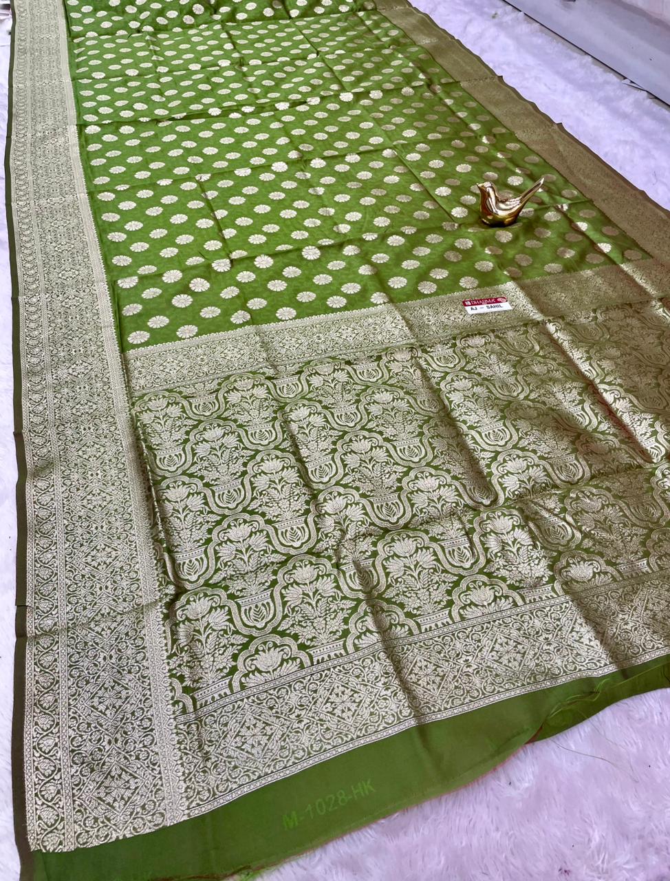 AJ-SAHIL LITCHI KOTA FABRIC SAREEE WITH RICH PALLU DEISGN WITH BANARSHI ZAREE WITH BLOUSE