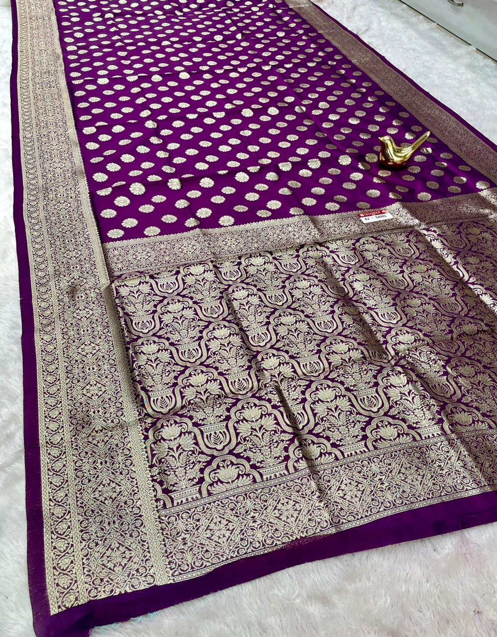 AJ-SAHIL LITCHI KOTA FABRIC SAREEE WITH RICH PALLU DEISGN WITH BANARSHI ZAREE WITH BLOUSE