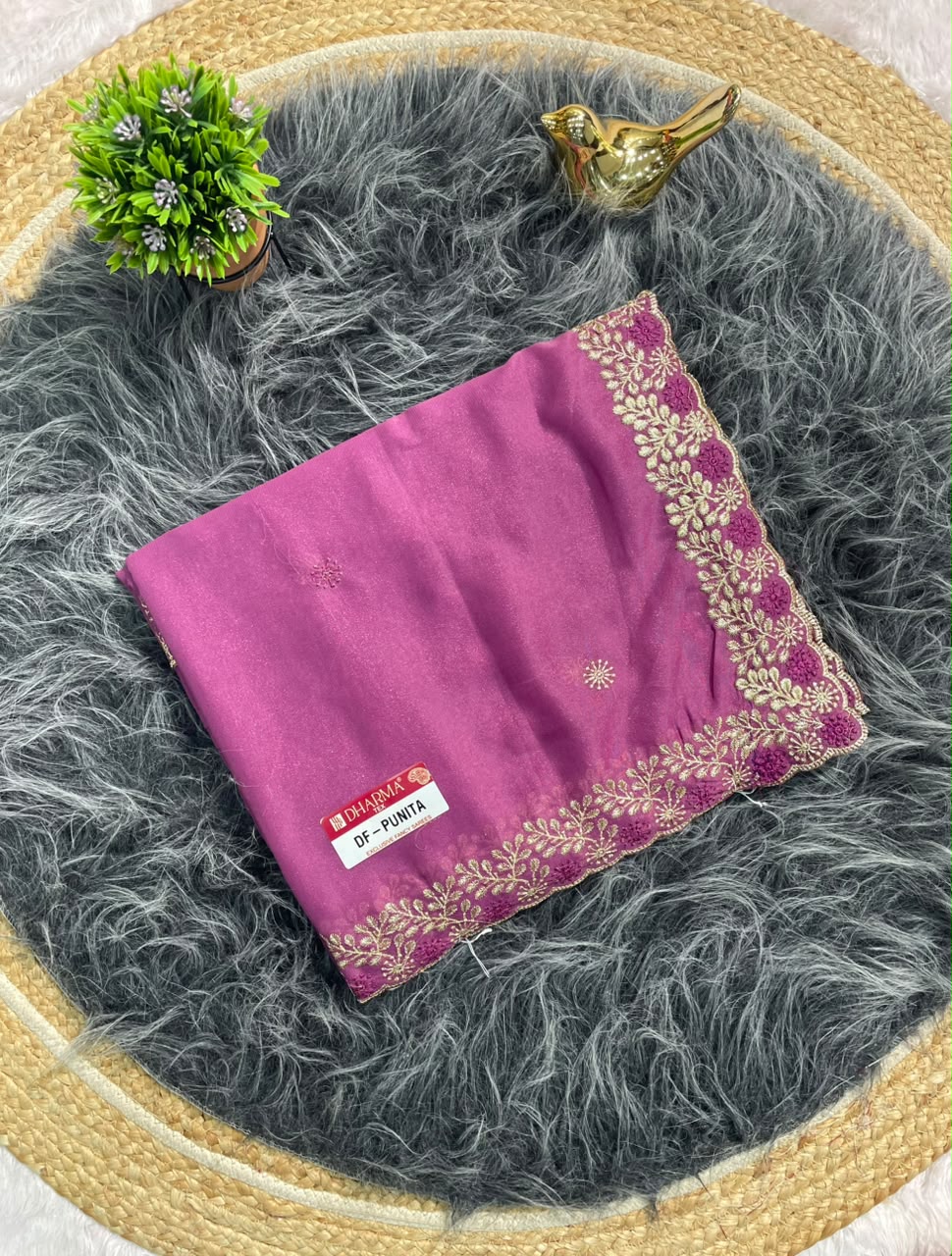 DF-PUNITA STAR GEORGETTE SAREE FEATURING ELEGANT SEQUENCE BUTTI WORK WITH RICH EMBROIDERY WORK WITH DESIGNER BORDER AND BEAUTIFUL PALLU WITH BLOUSE