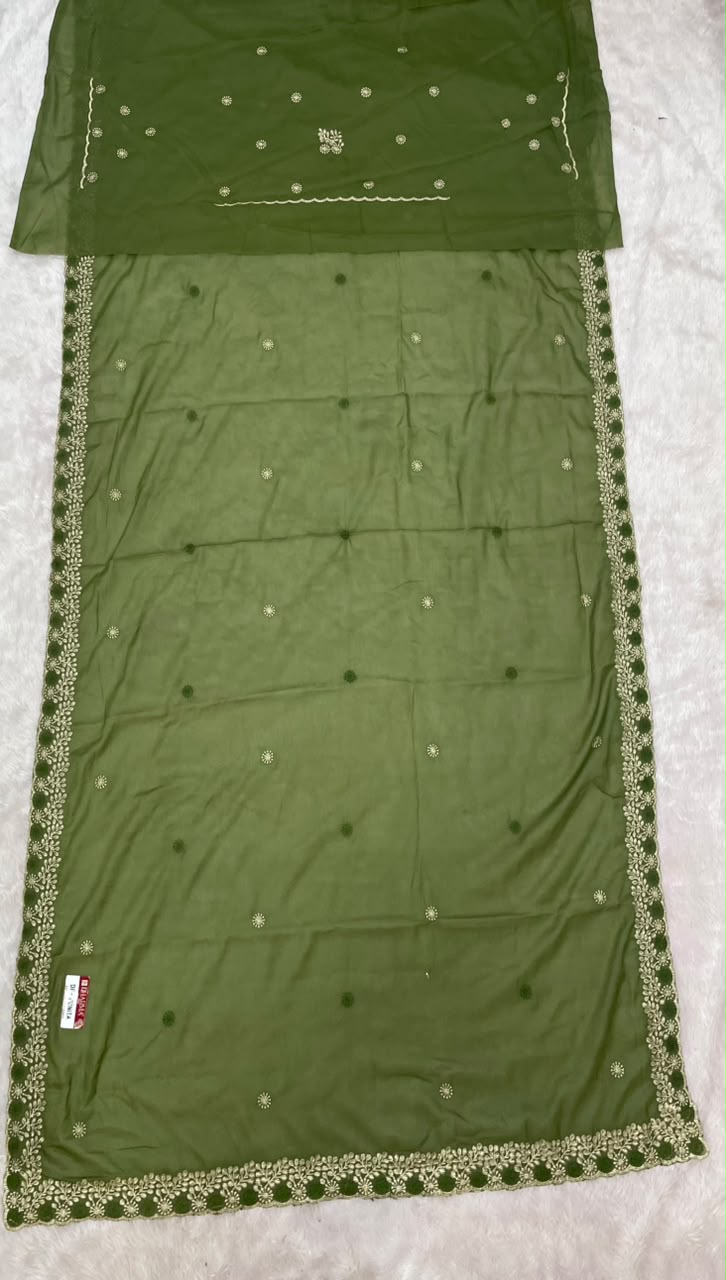 DF-PUNITA STAR GEORGETTE SAREE FEATURING ELEGANT SEQUENCE BUTTI WORK WITH RICH EMBROIDERY WORK WITH DESIGNER BORDER AND BEAUTIFUL PALLU WITH BLOUSE