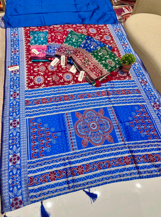 AJ-PARTY SOFT SILK SAREE WITH RICH PALLU WITH BEAUTIFUL UNIQUE DEDIGN WITH MEENAKARI WORK