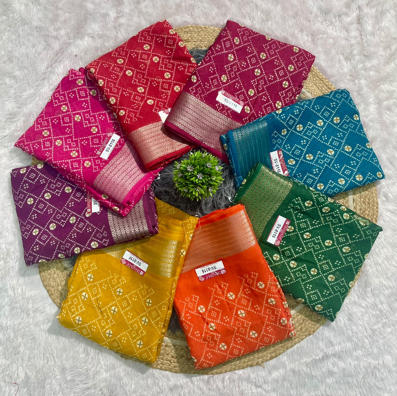 SV-8116 MAL COTTON FABRIC SAREE WITH RICH PALLU DESIGN WITH BEAUTIFUL PRINT WITH BLOUSE