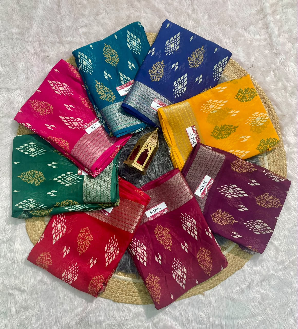 SV-8115 MAL COTTON FABRIC SAREE WITH RICH PALLU DESIGN WITH BEAUTIFUL PRINT WITH BLOUSE