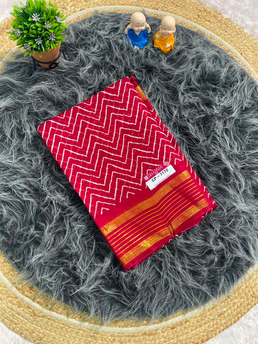 CP-7172 DOLA FABRIC SAREE WITH BEAUTIFUL DESIGN WITH BEAUTIFUL PALLU WITH BLOUSE