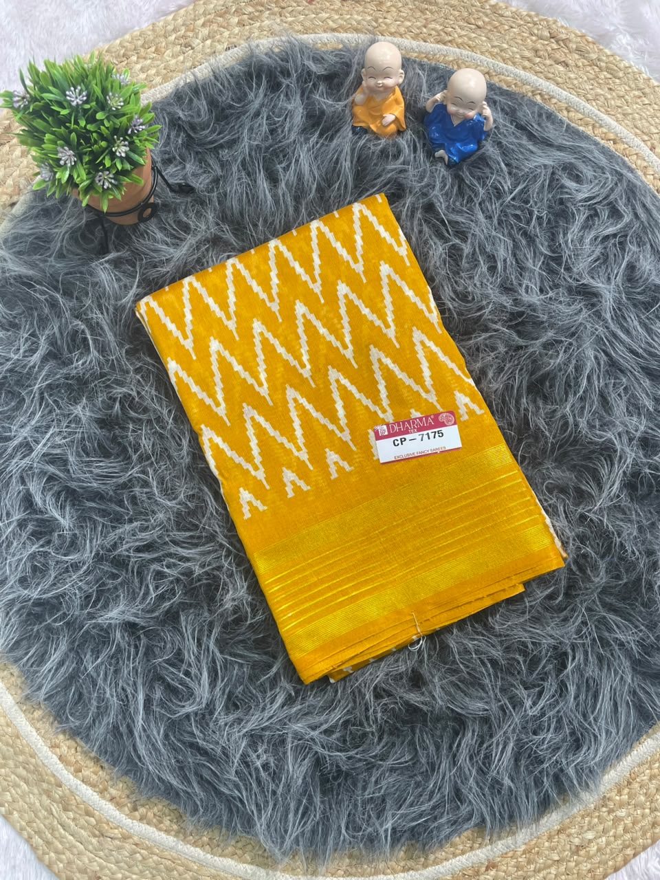 CP-7175 DOLA FABRIC SAREE WITH BEAUTIFUL PRINT WITH BLOUSE