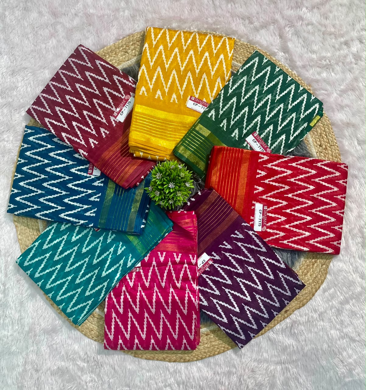 CP-7175 DOLA FABRIC SAREE WITH BEAUTIFUL PRINT WITH BLOUSE