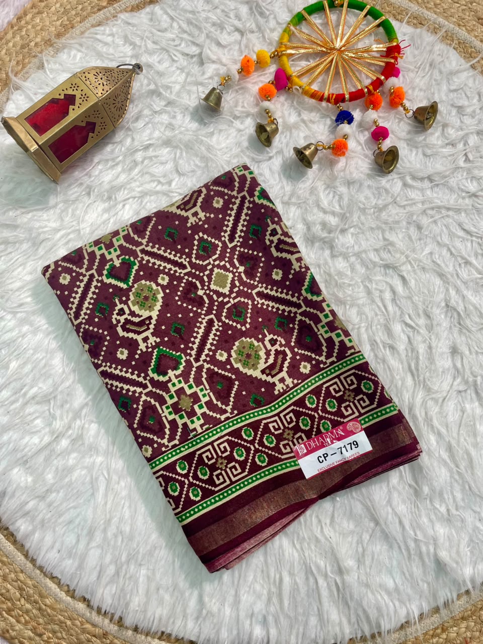 CP-7179  MAL COTTON FABRIC SAREE WITH BEAUTIFUL DESIGN WITH RICH PALLU DESIGN WITH BEAUTIFUL BORDER WITH BLOUSE