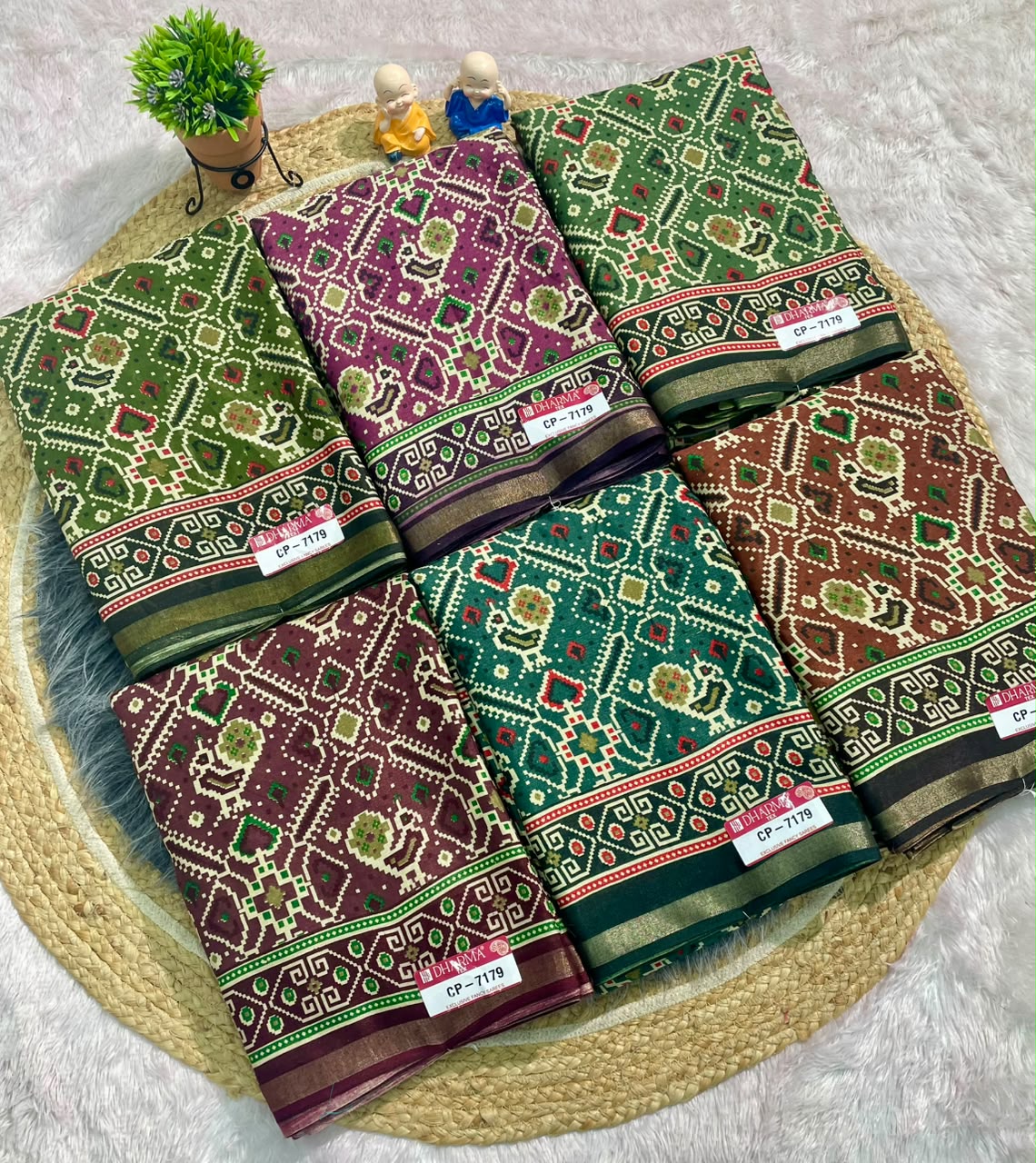 CP-7179  MAL COTTON FABRIC SAREE WITH BEAUTIFUL DESIGN WITH RICH PALLU DESIGN WITH BEAUTIFUL BORDER WITH BLOUSE