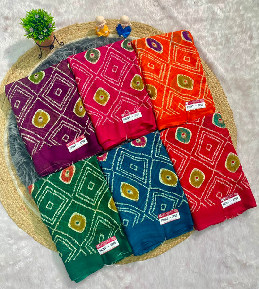 PRINT-3260 DUL MOSS FABRIC SAREE WITH BEAUTIFUL DESIGN WITH BEAUTIFUL PRINT WITH BLOUSE