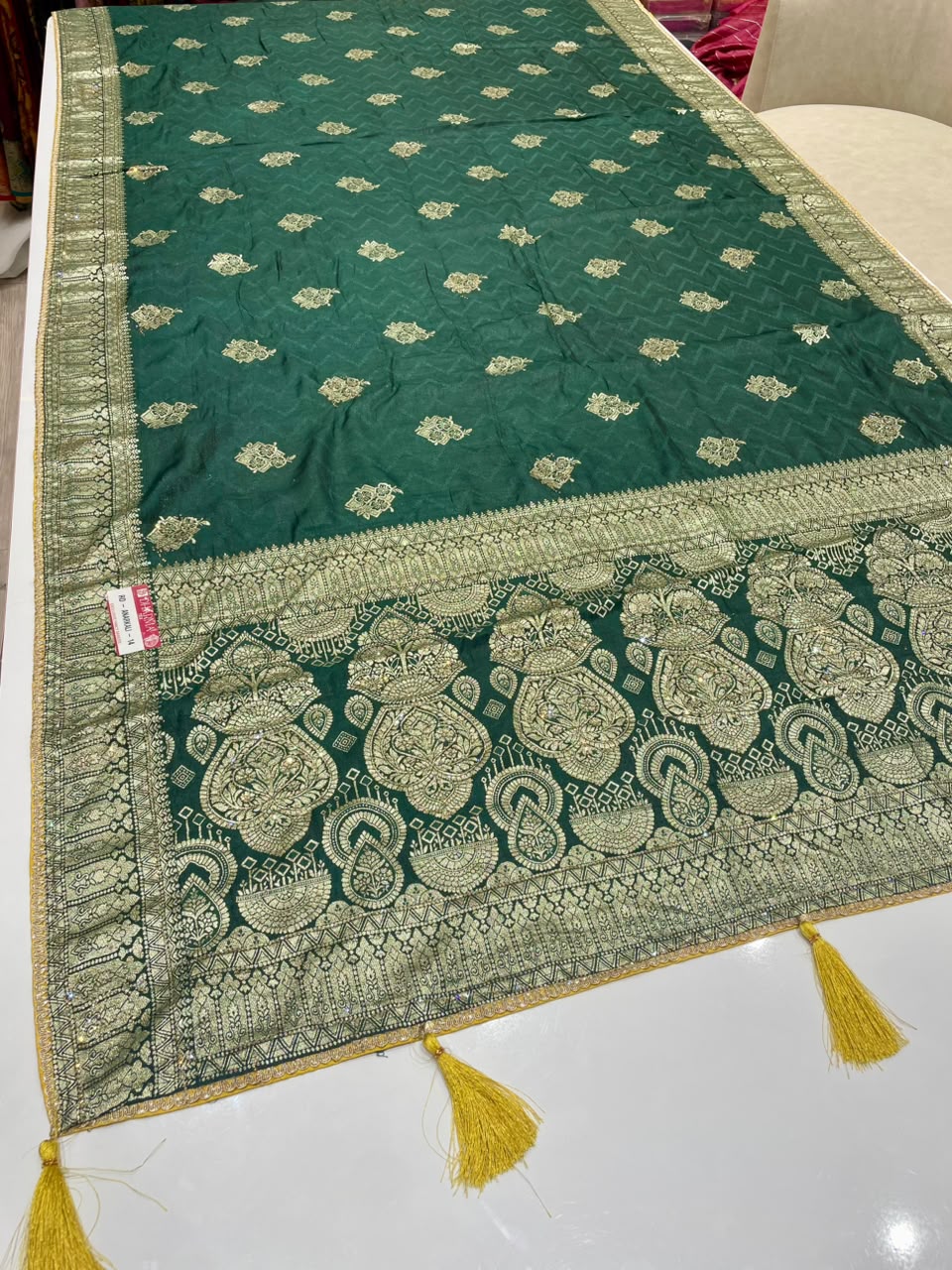 RD-ANARKALI-14 FANCY D DOLA SILK FABRIC SAREE WITH RICH PALLU DESIGN WITH BEAUTIFUL DESIGN WITH  PIPING AND LATKAN WITH BLOUSE