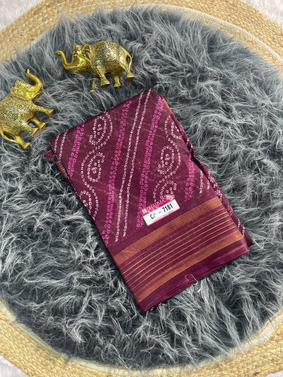 CP-7181 ZOMATO ZARI FABRIC SAREE WITH RICH PALLU DESIGN WITH BEAUTIFUL PRINT WITH BLOUSE
