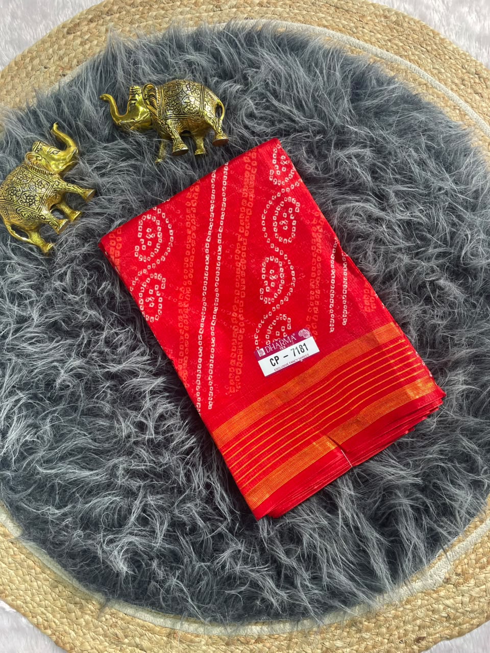 CP-7181 ZOMATO ZARI FABRIC SAREE WITH RICH PALLU DESIGN WITH BEAUTIFUL PRINT WITH BLOUSE