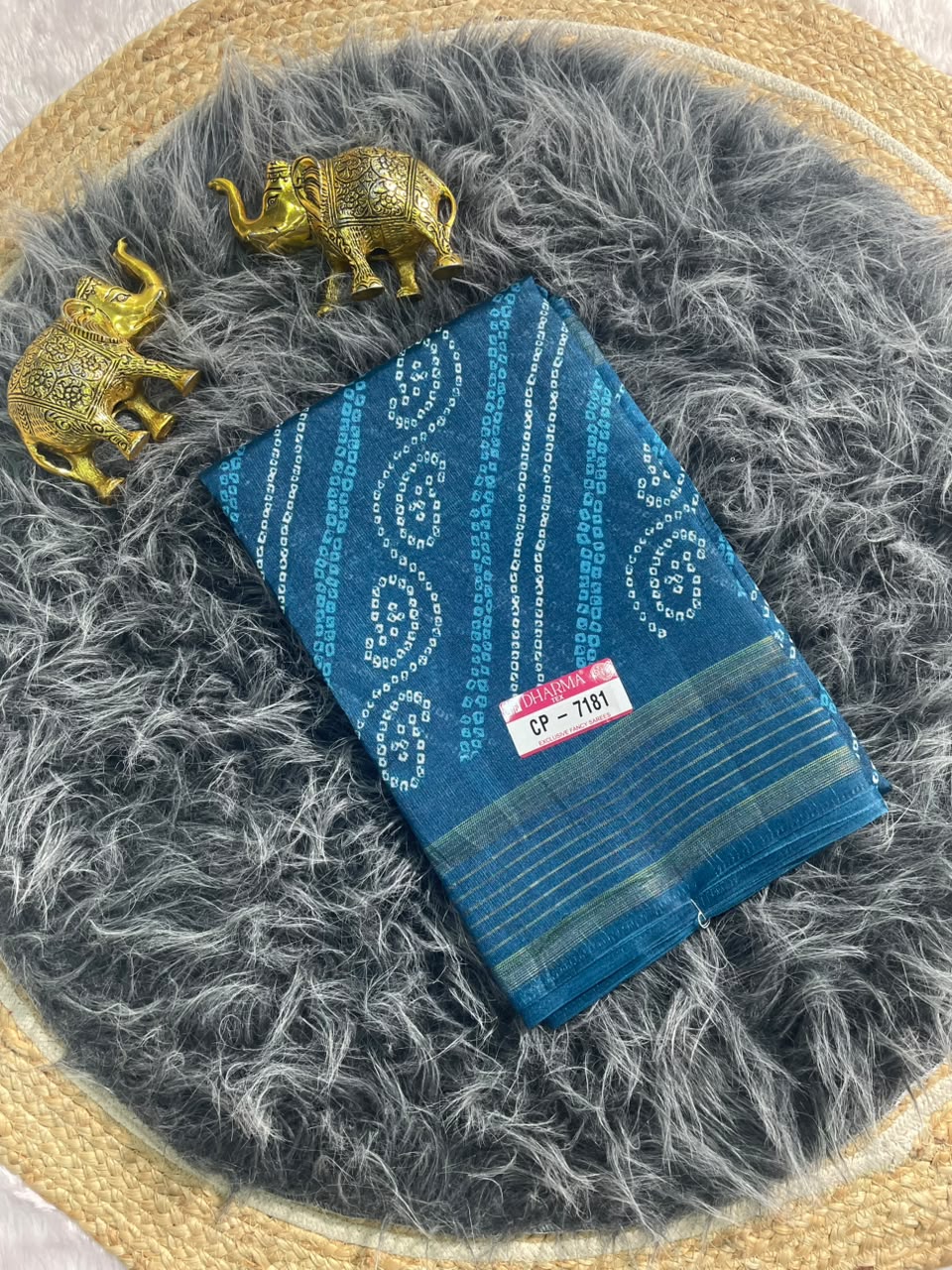 CP-7181 ZOMATO ZARI FABRIC SAREE WITH RICH PALLU DESIGN WITH BEAUTIFUL PRINT WITH BLOUSE
