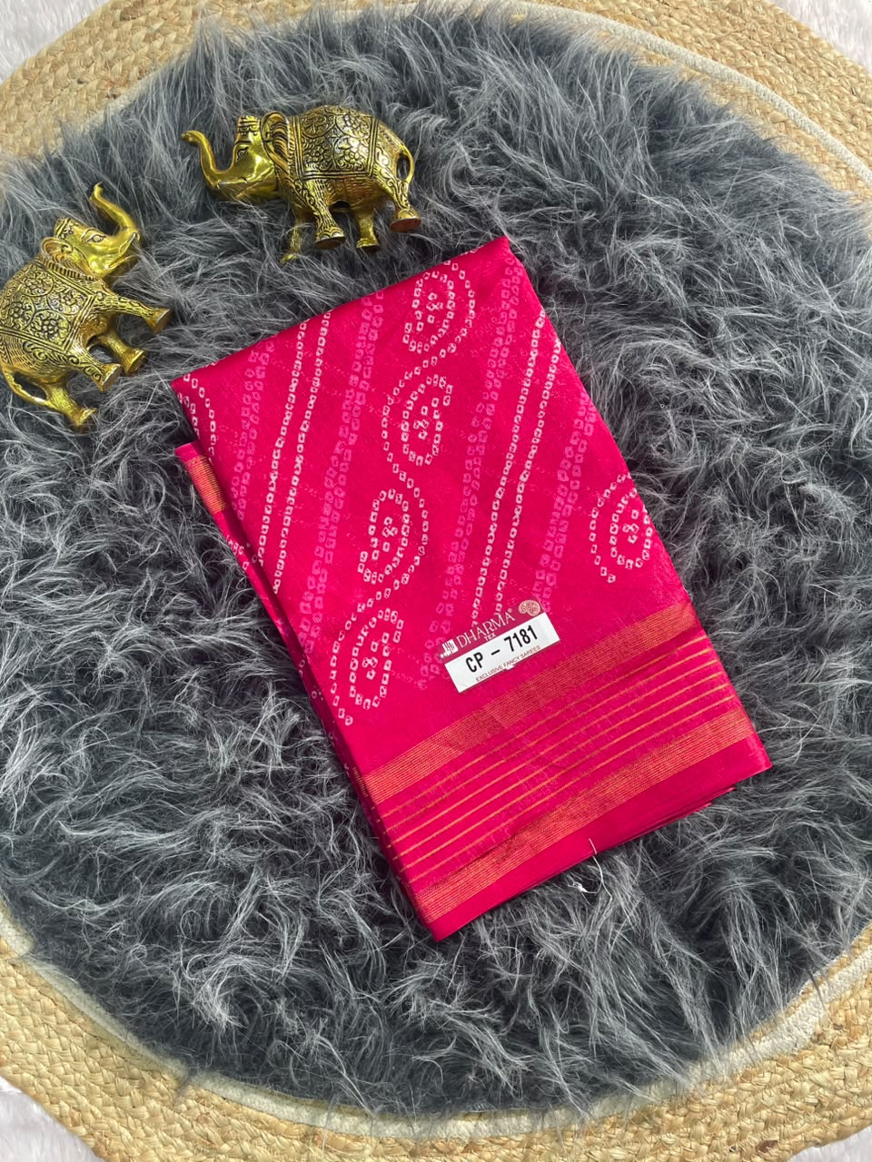 CP-7181 ZOMATO ZARI FABRIC SAREE WITH RICH PALLU DESIGN WITH BEAUTIFUL PRINT WITH BLOUSE