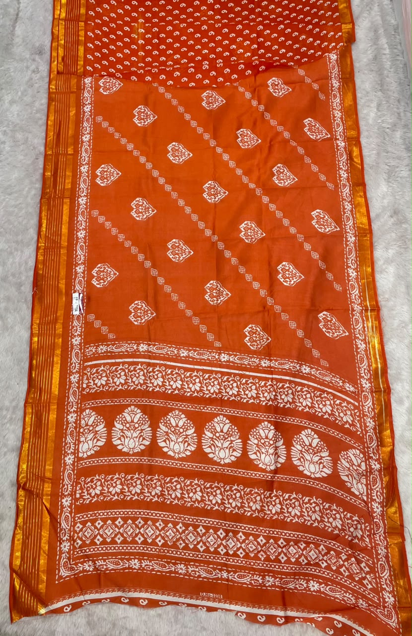 CP-7184 ZOMATO ZARI FABRIC SAREE WITH RICH PALLU DESIGN WITH BEAUTIFUL PRINT WITH BLOUSE