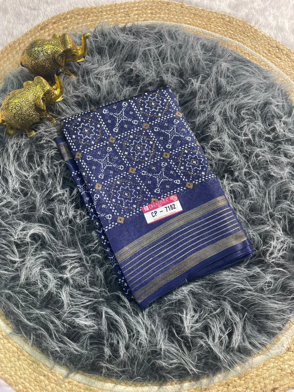 CP-7182  ZOMATO ZARI FABRIC SAREE WITH RICH PALLU DESIGN WITH BEAUTIFUL PRINT WITH BLOUSE