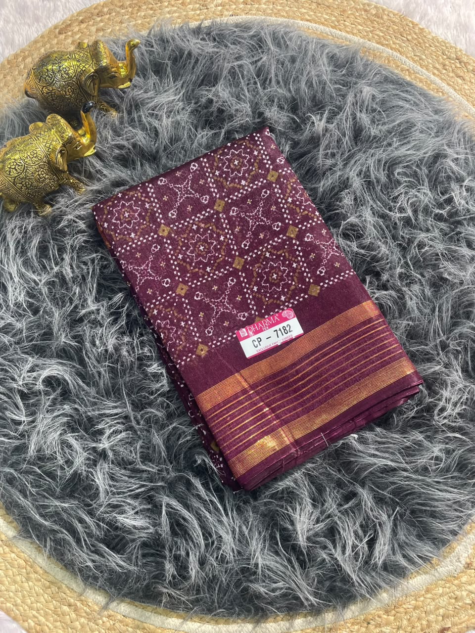 CP-7182  ZOMATO ZARI FABRIC SAREE WITH RICH PALLU DESIGN WITH BEAUTIFUL PRINT WITH BLOUSE