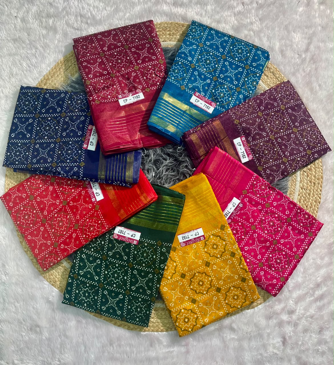 CP-7182  ZOMATO ZARI FABRIC SAREE WITH RICH PALLU DESIGN WITH BEAUTIFUL PRINT WITH BLOUSE