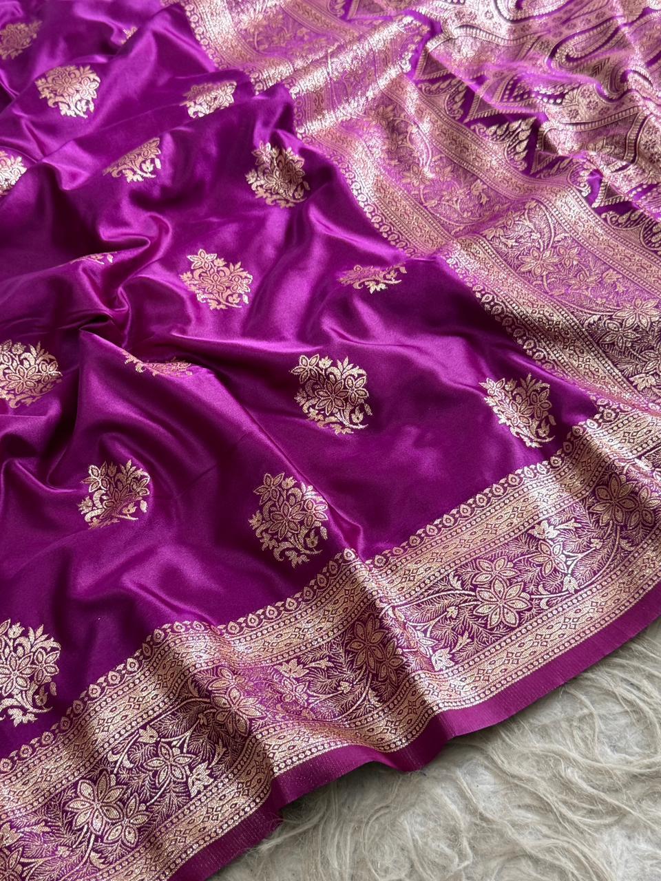 SA-5119 SOFT SILK FABRIC SAREE WITH BEAUTIFUL RICH PALLU DESIGN WITH BEAUTIFUL DESIGN WITH FLORAL PRINT ON PALLU WITH BLOUSE