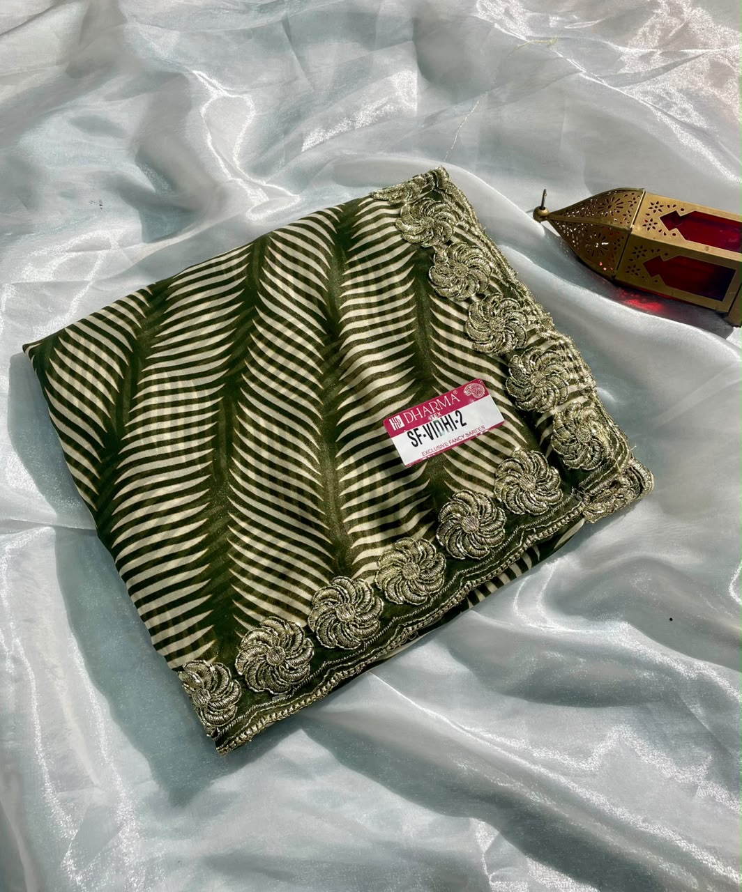 SF-VIDHI-2 WEIGHTLESS SAREE WITH LEHARIYA DESIGN WITH BEAUTIFUL DESIGN WITH EMBROIDERY WORK WITH CUTWORK WITH BLOUSE