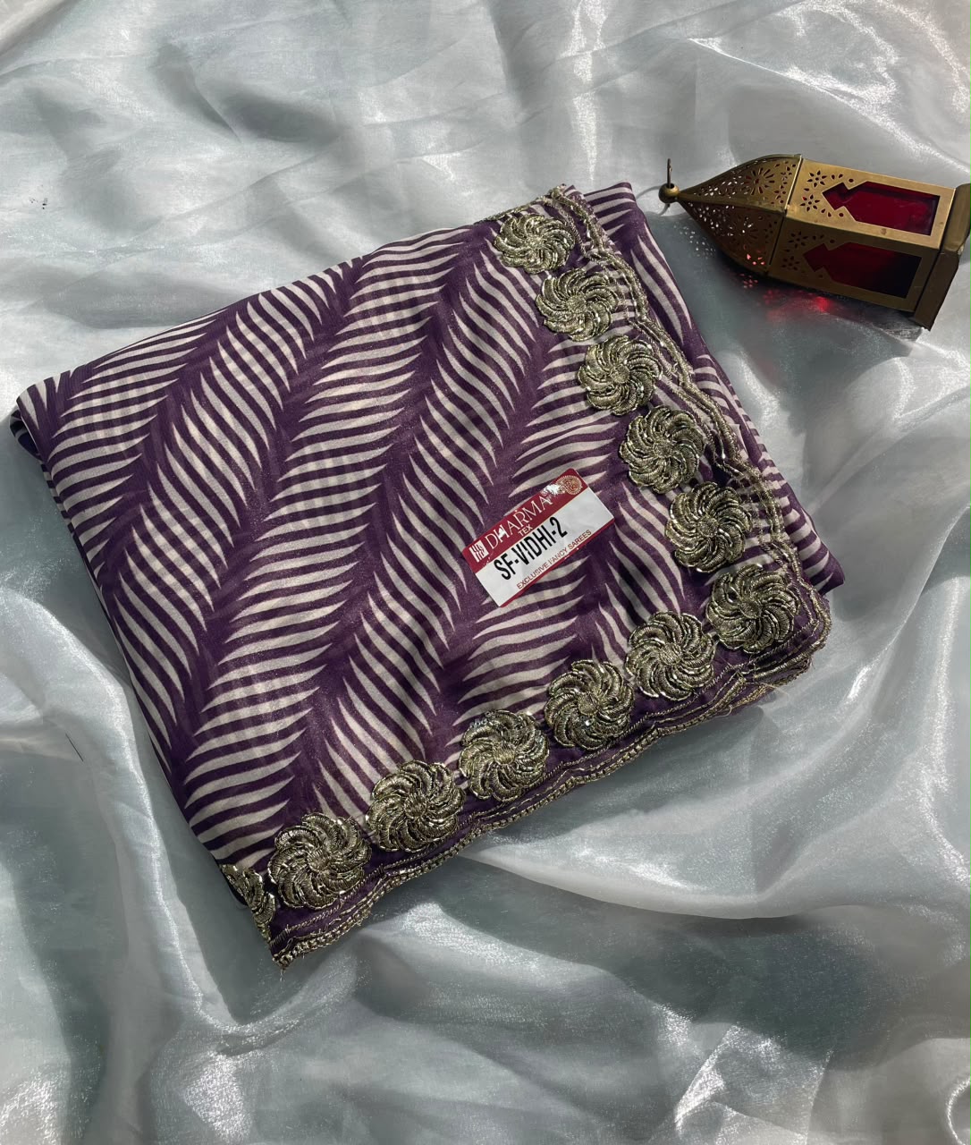 SF-VIDHI-2 WEIGHTLESS SAREE WITH LEHARIYA DESIGN WITH BEAUTIFUL DESIGN WITH EMBROIDERY WORK WITH CUTWORK WITH BLOUSE