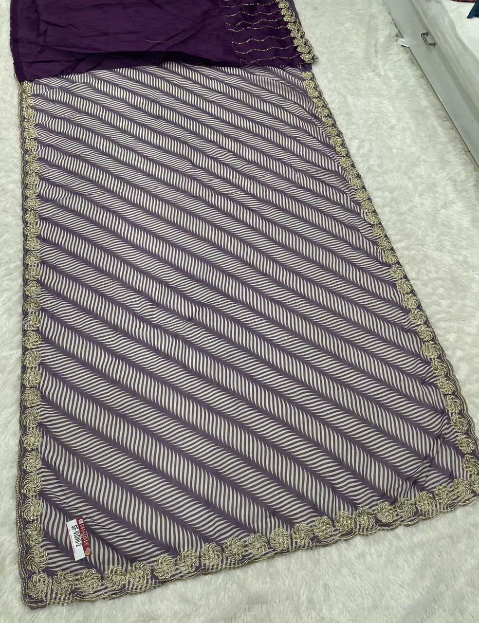 SF-VIDHI-2 WEIGHTLESS SAREE WITH LEHARIYA DESIGN WITH BEAUTIFUL DESIGN WITH EMBROIDERY WORK WITH CUTWORK WITH BLOUSE