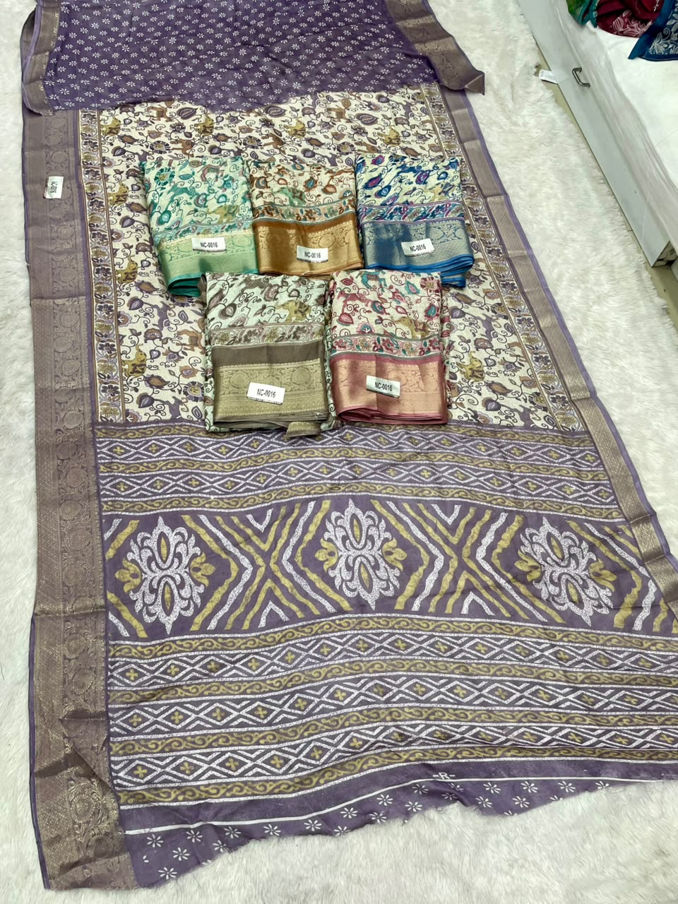 NC-0016 MUSKAN PATTA  SAREE WITH RICH PALLU DESIGN WITH BEAUTIFUL PRINT OPEN BODY WITH BLOUSE