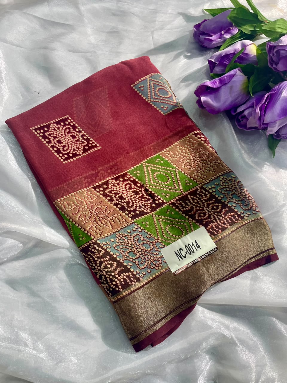 NC-0014 VISCOS SILK FABRIC SAREE WITH RICH PALLU DESIGN WITH BEAUTIFUL SAREE WITH BLOUSE