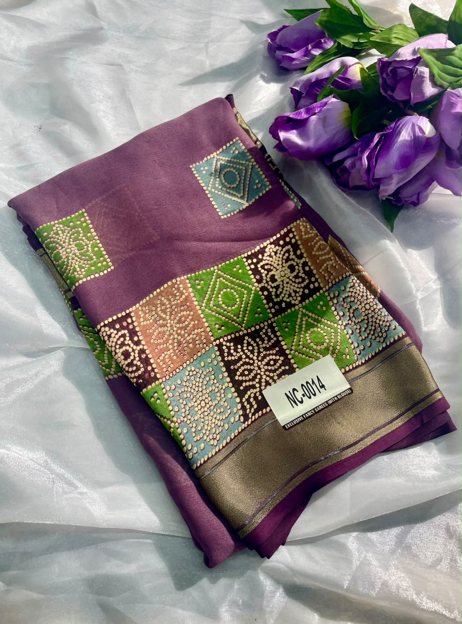 NC-0014 VISCOS SILK FABRIC SAREE WITH RICH PALLU DESIGN WITH BEAUTIFUL SAREE WITH BLOUSE