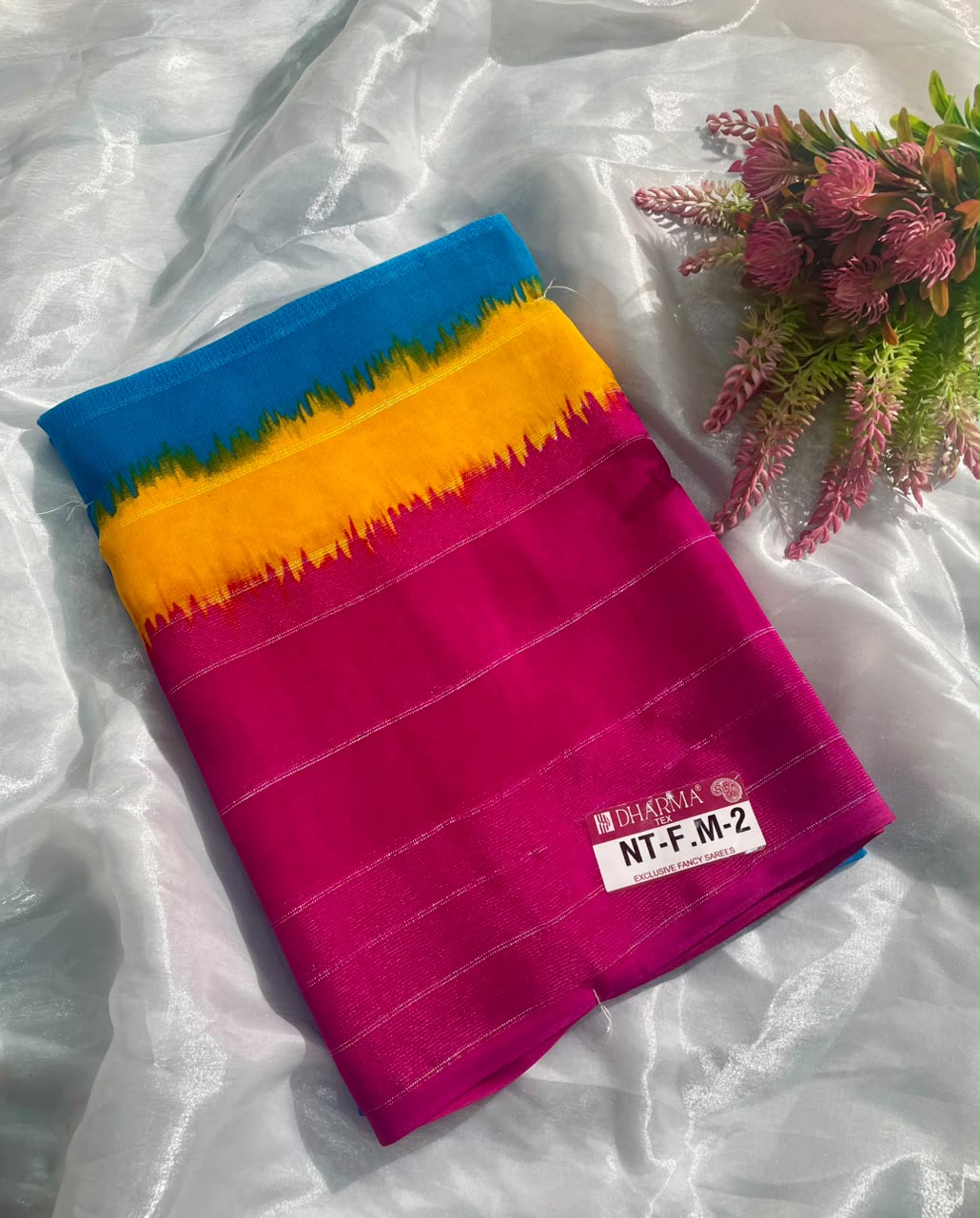 NT-F.M-2  FANCY PATTERN SAREE WITH BEAUTIFUL DESIGN WITH RICH PALLU DESIGN WITH BUTTA DESIGN WITH BORDER WITH BLLOUSE