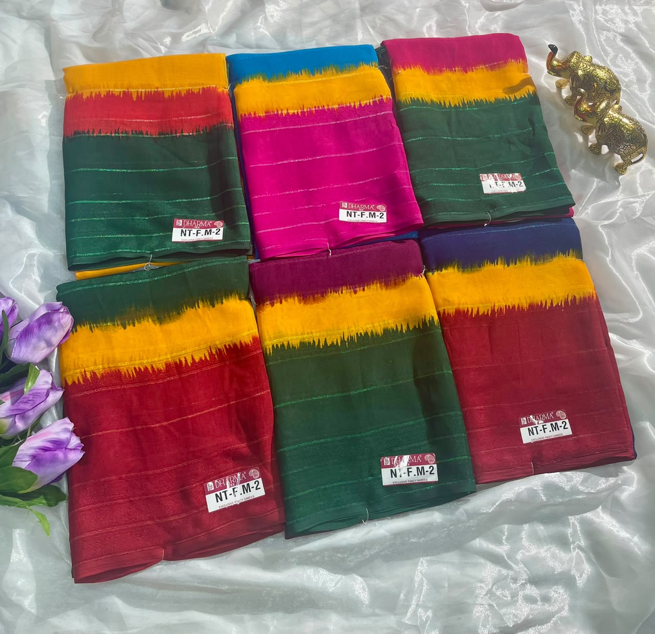 NT-F.M-2  FANCY PATTERN SAREE WITH BEAUTIFUL DESIGN WITH RICH PALLU DESIGN WITH BUTTA DESIGN WITH BORDER WITH BLLOUSE