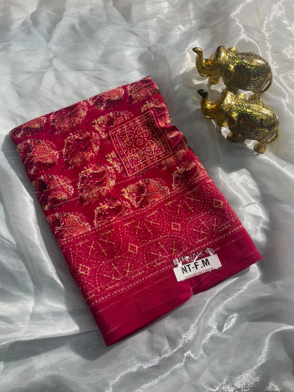 NT-F.M FANCY PATTERN SAREE WITH BEAUTIFUL DESIGN WITH RICH PALLU DESIGN WITH BUTTA DESIGN WITH BORDER WITH BLLOUSE